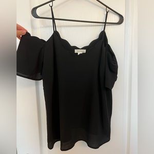 Monteau brand Size M Black cold shoulder tank